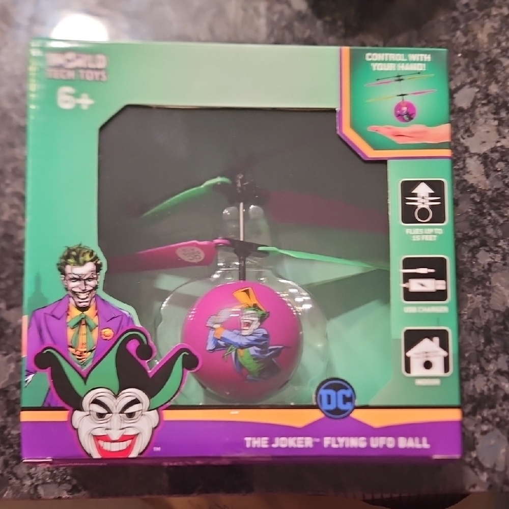 DC Joker Flying UFO Ball - Green and Purple